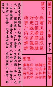 关帝灵签 第21签解签：下下 须贾害范睢